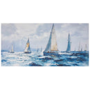 Hand Painted Wall Art Sail Boat On Sea Assorted