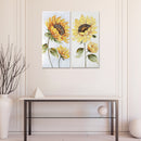 Hand Painted Wall Art Sunflower Assorted - Set of 2