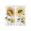 Hand Painted Wall Art Sunflower Assorted - Set of 2