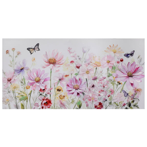 Hand Painted Wall Art Floral & Butterfly Assorted