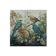 Lacquer Finish Wall Art Featuring Birds on Tree Assorted - Set of 2, Nature Inspired Wall Decor, Home Accent, Contemporary Artwork