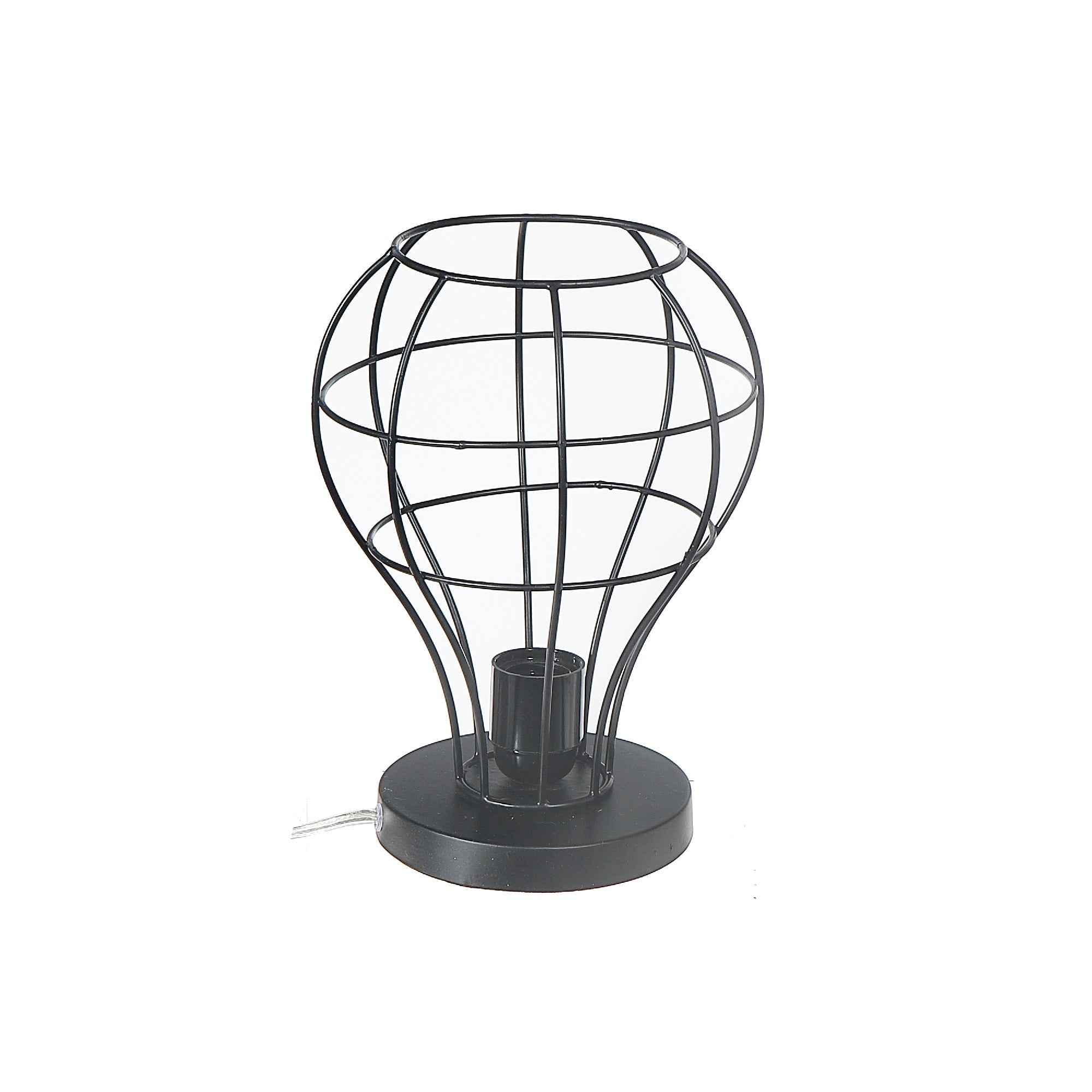 Iron Wire Uplight, Industrial Table Lamp, Modern Accent Lighting