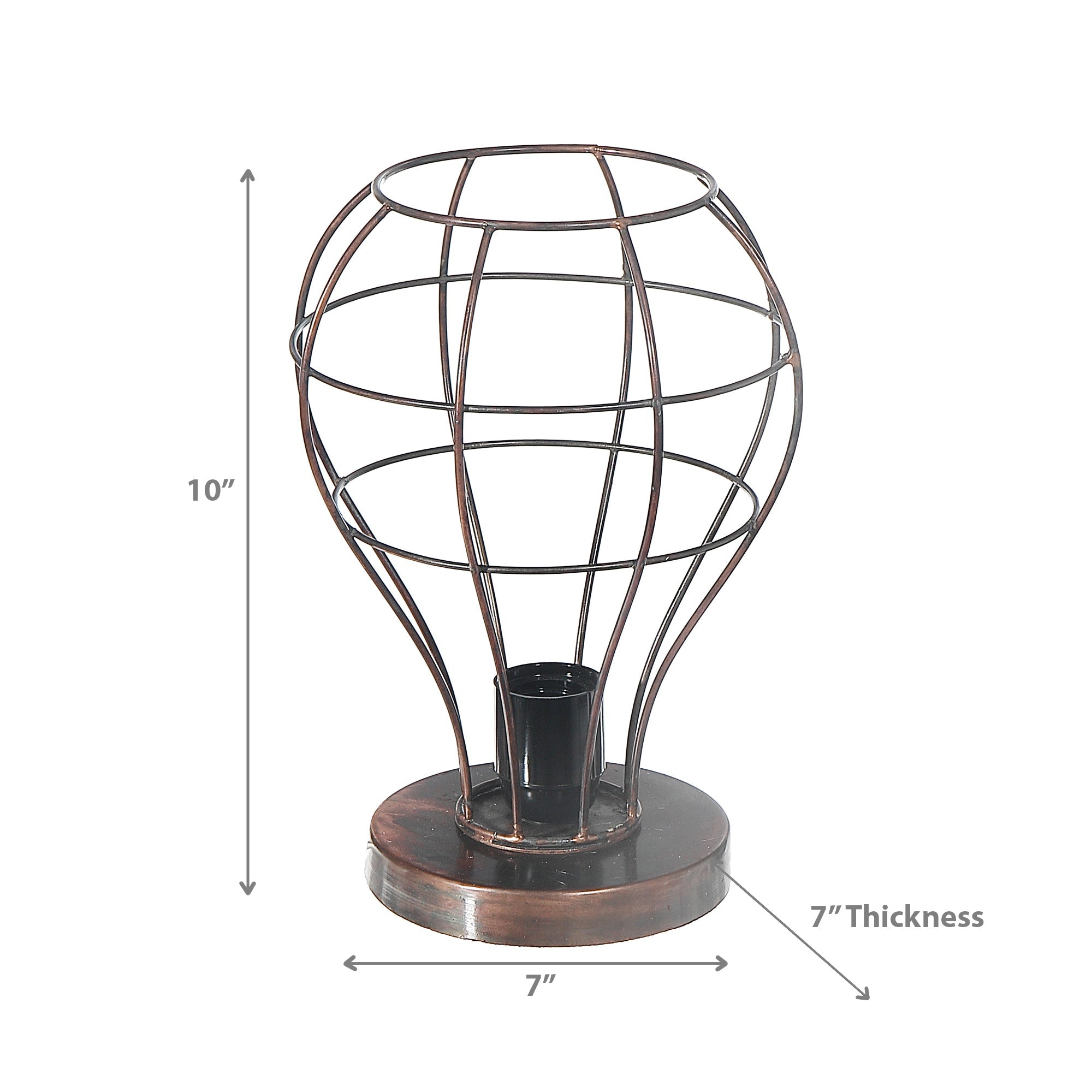 Iron Wire Uplight, Industrial Table Lamp, Modern Accent Lighting