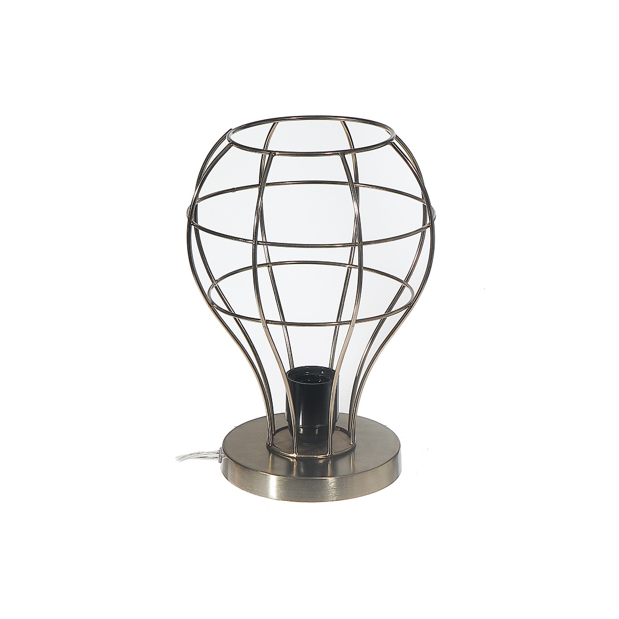 Iron Wire Uplight, Industrial Table Lamp, Modern Accent Lighting