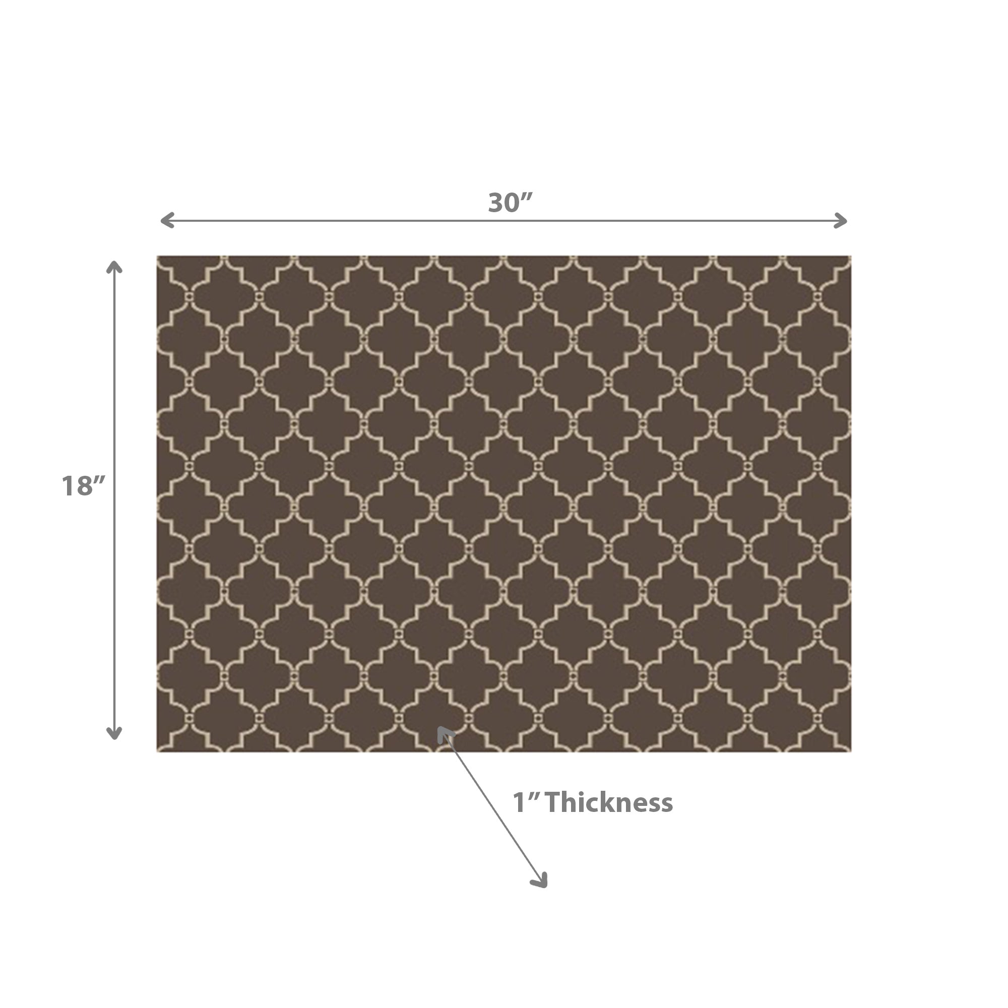Printed PVC Mat Moroccan Design 18"x30" – Indoor/Outdoor Decorative Mat