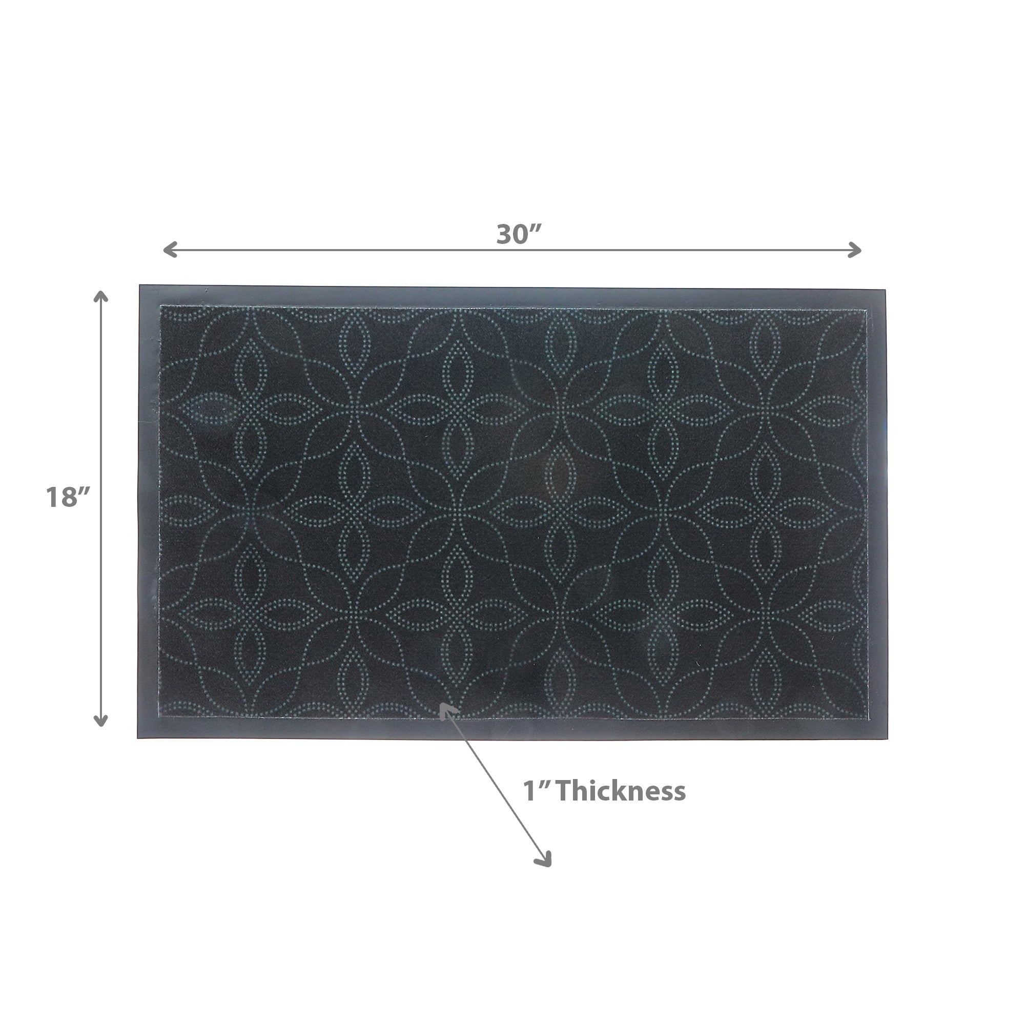 Printed PVC Mat Flower Dots 18"x30" – Indoor/Outdoor Decorative Mat