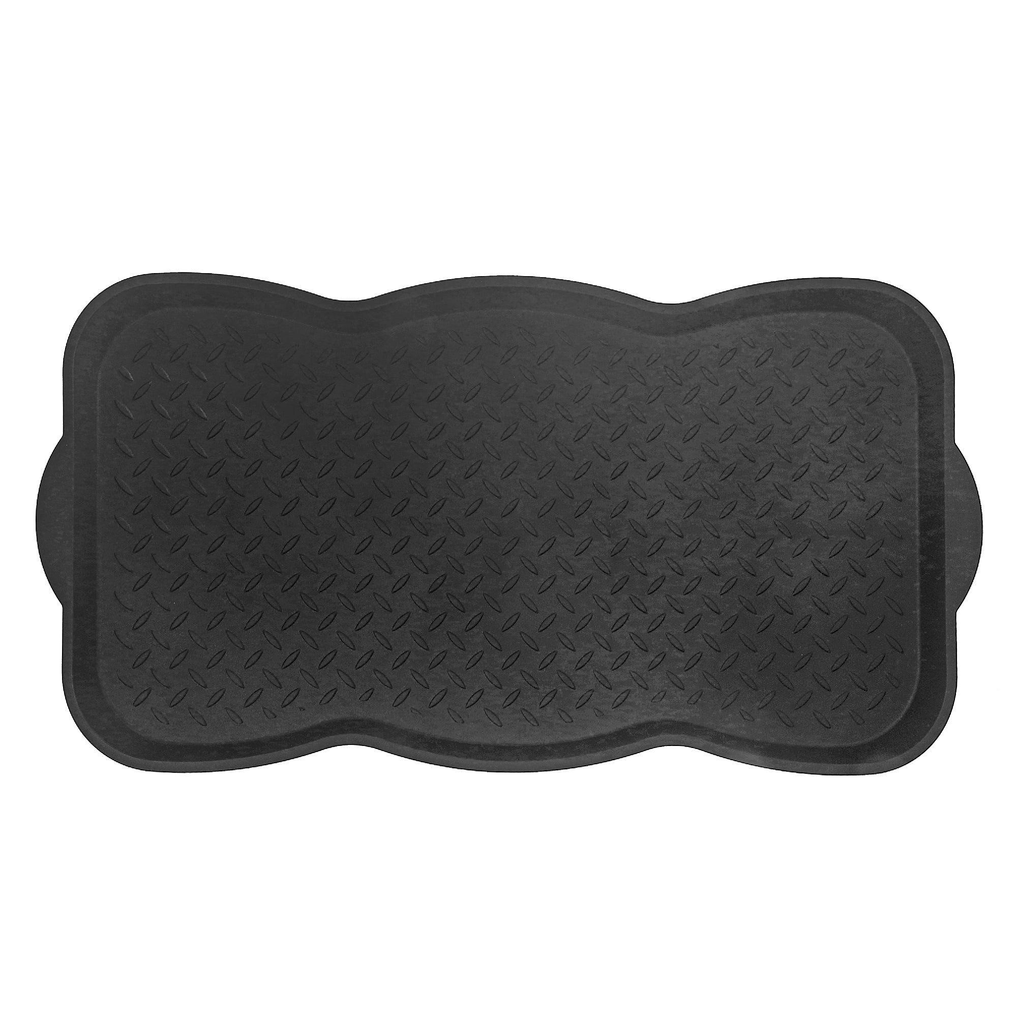 Scalloped Edge Boot Tray 15 X 30 Inch, Mudroom Shoe Mat, Indoor Outdoor Floor Protector