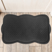 Scalloped Edge Boot Tray 15 X 30 Inch, Mudroom Shoe Mat, Indoor Outdoor Floor Protector