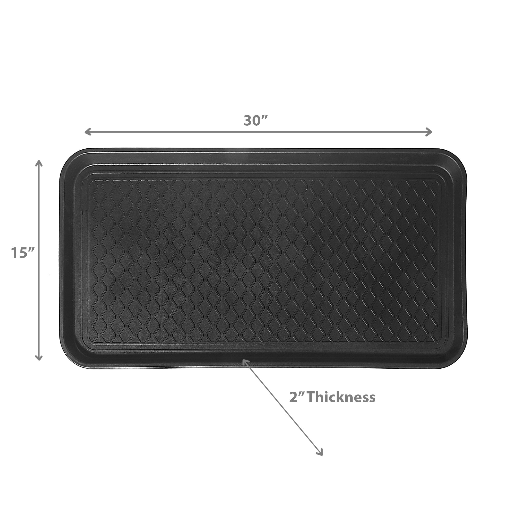 Trellis Pattern Boot Tray 15 X 30 Inch, Mudroom Floor Mat, Shoe Organizer