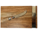 Acacia Wood Rectangle Cheese Board & Spreader