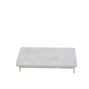 Marble Cheese Platter With Iron Gold Powder Coated Stand