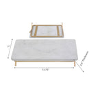 Marble Cheese Platter With Iron Gold Powder Coated Stand
