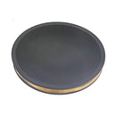 Acacia Wood Matt Black Salad Bowl With Hammered Strip