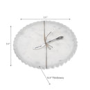 White Round Scallop Marble Plate & Spreader