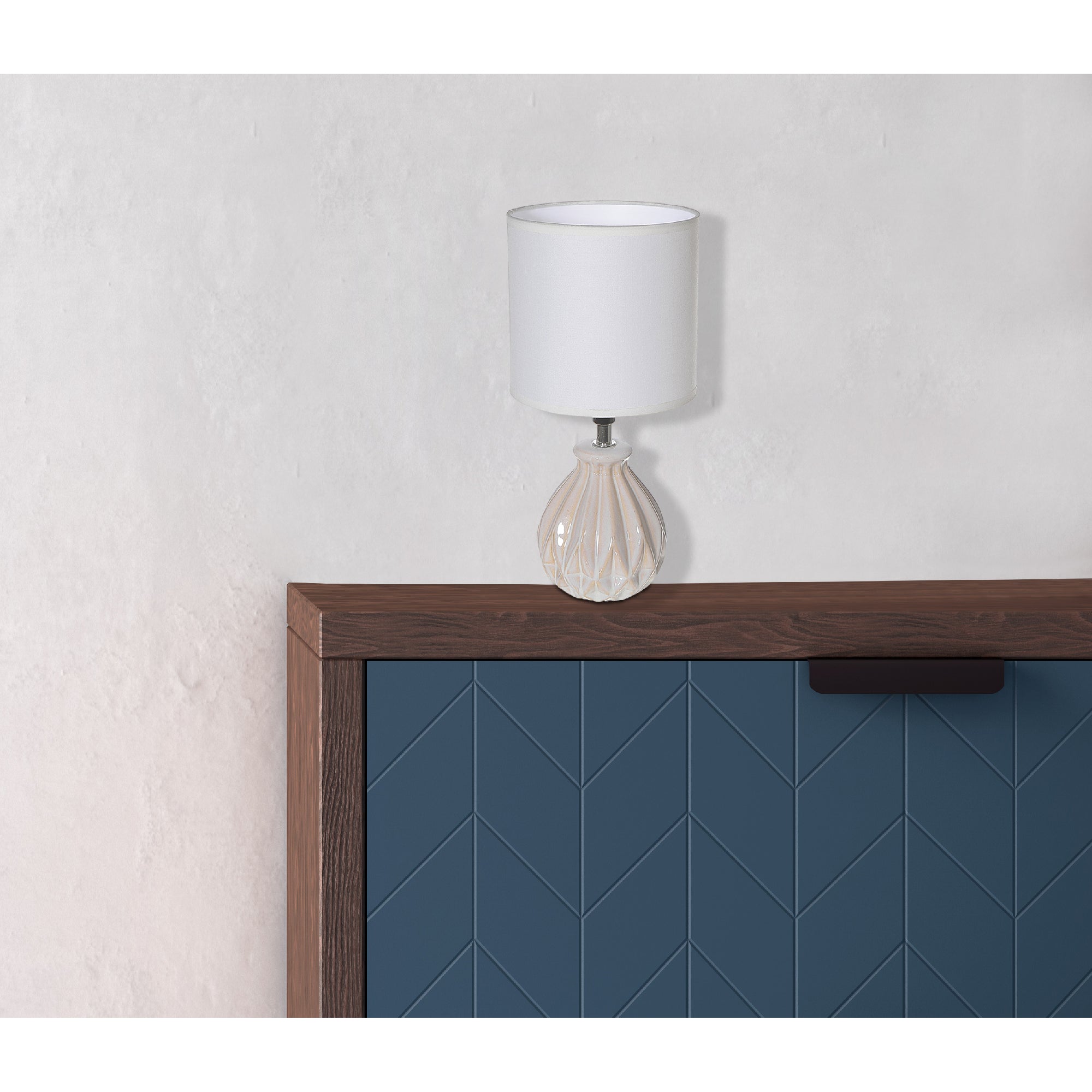 Ceramic Table Lamp With Shade Origami