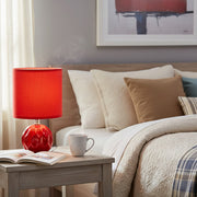 Coral Ceramic Table Lamp Featuring Fabric Shade from the Jolene Collection