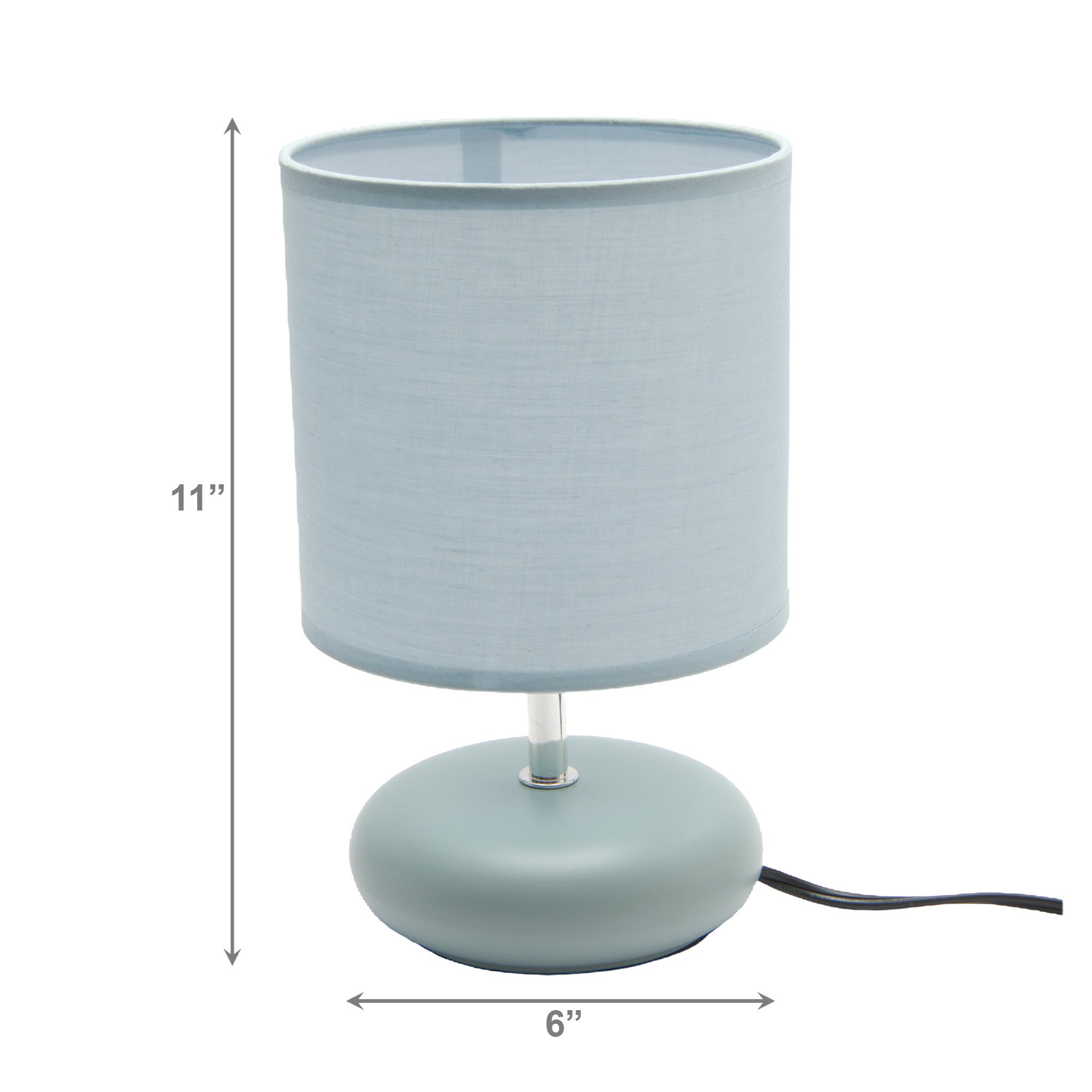 Light Blue Ceramic Table Lamp with Matching Fabric Shade from the Halo Collection