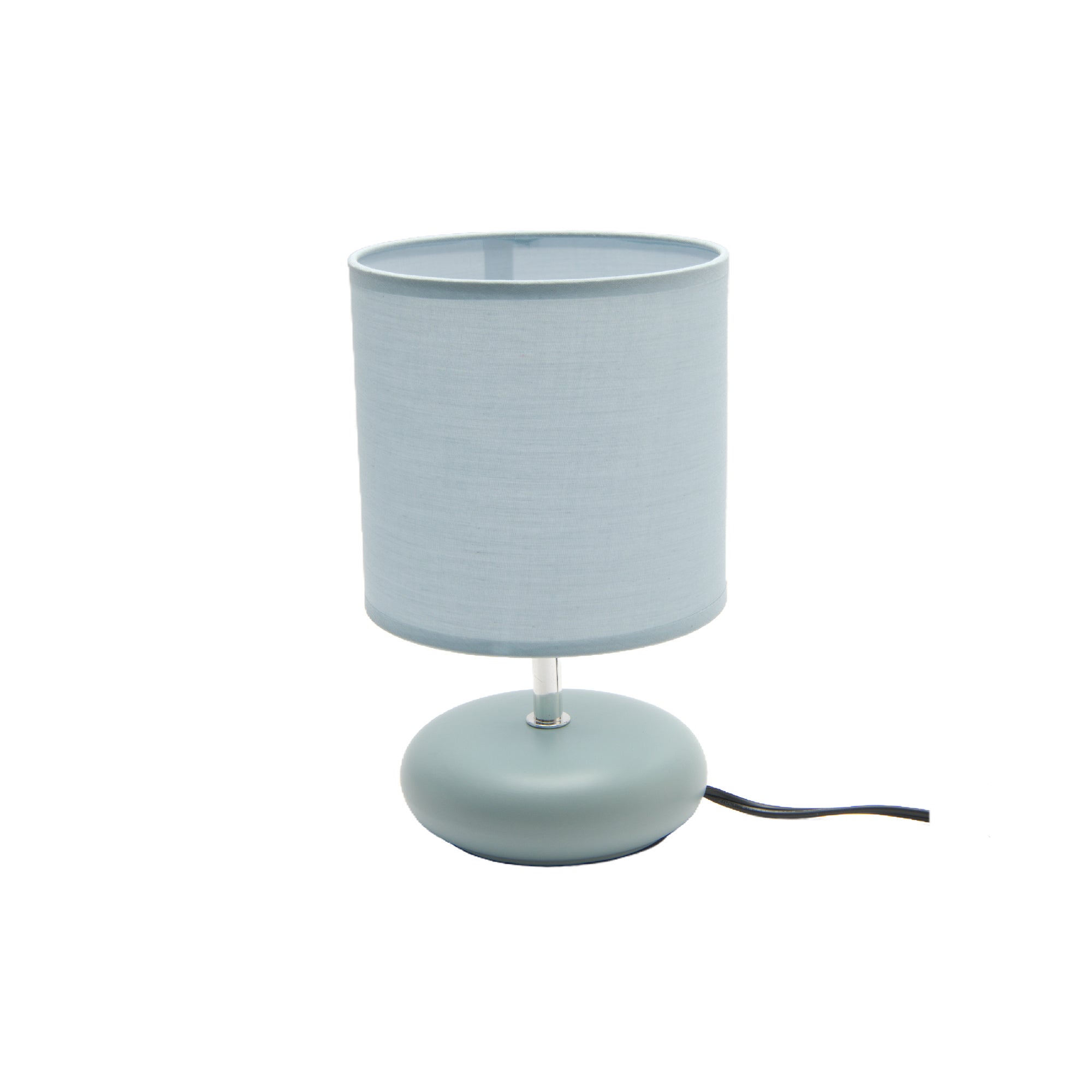 Light Blue Ceramic Table Lamp with Matching Fabric Shade from the Halo Collection