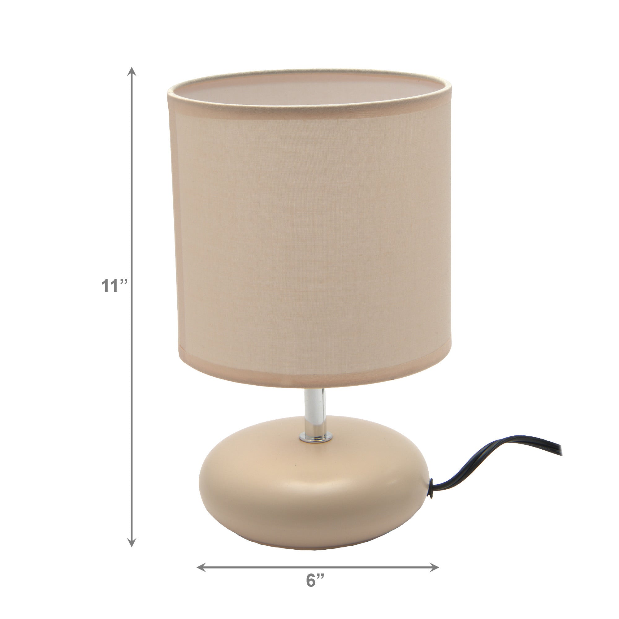 Neutral Sand Ceramic Table Lamp with Soft Fabric Shade from the Halo Collection