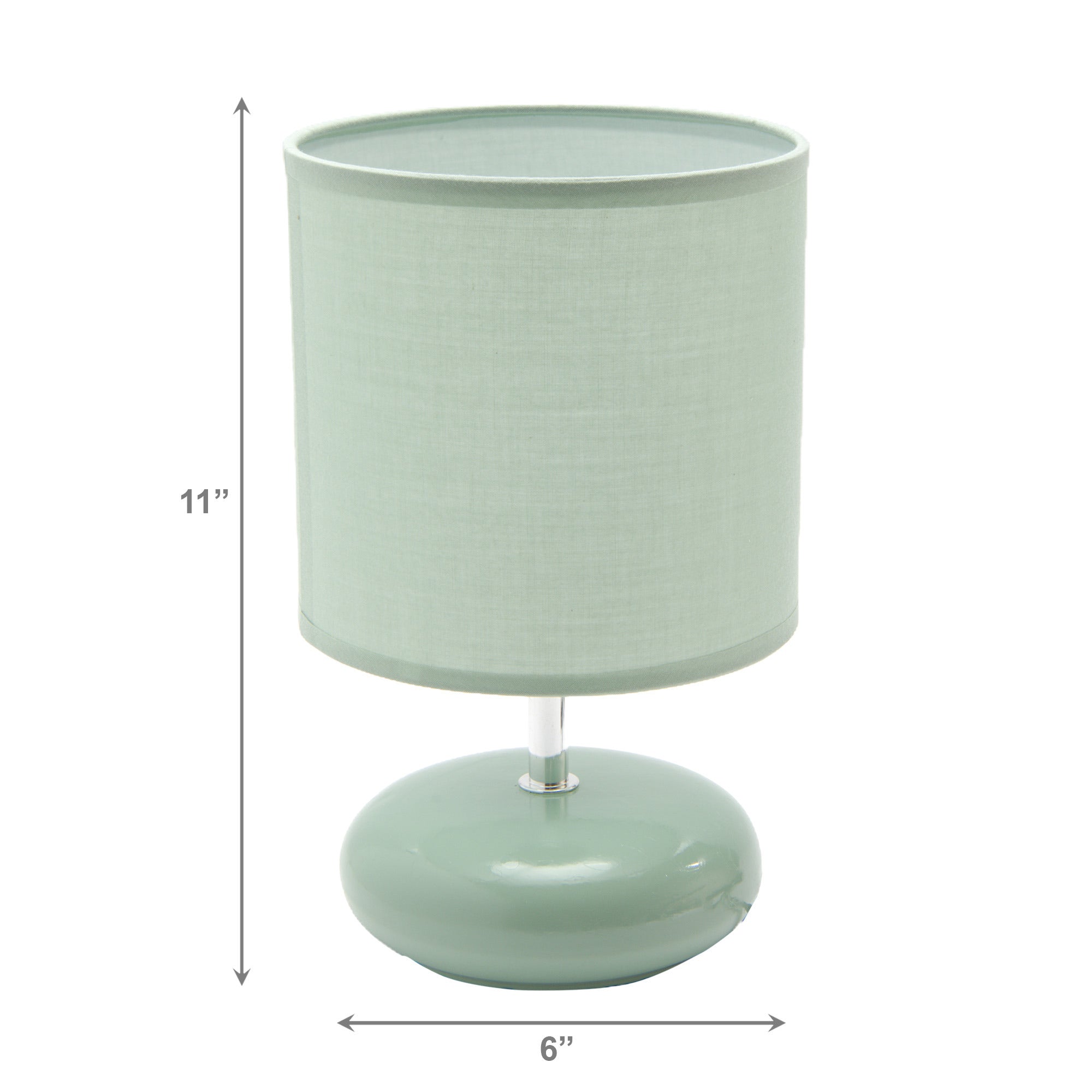 Subtle Sage Ceramic Table Lamp with Coordinated Fabric Shade from the Halo Collection