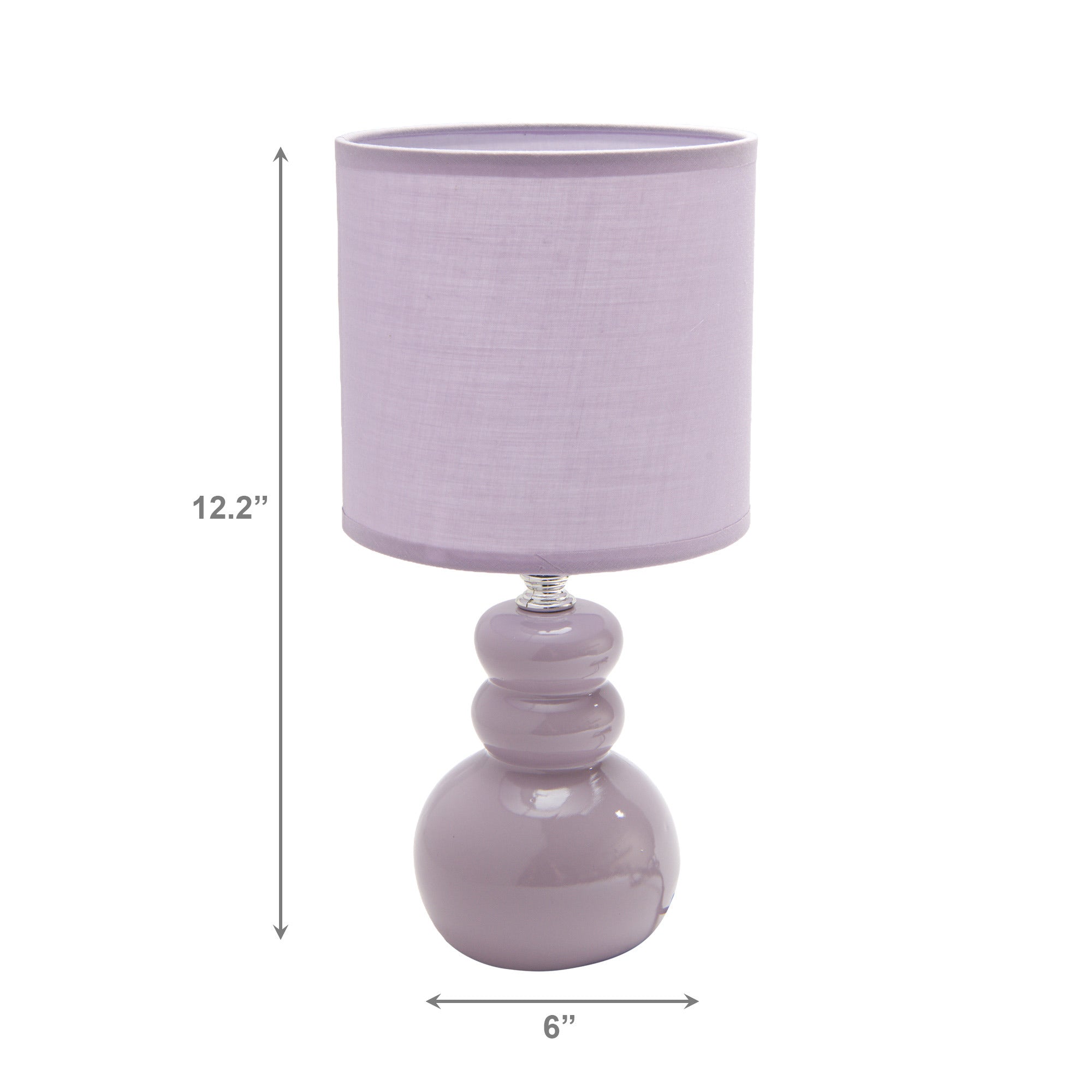 Vibrant Purple Ceramic Table Lamp with Textured Fabric Shade from the Bubbly Line
