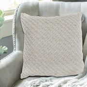 Cotton Linen Jacquard Cushion Set Of 2, 22 X 22 Inch Decorative Throw Pillow