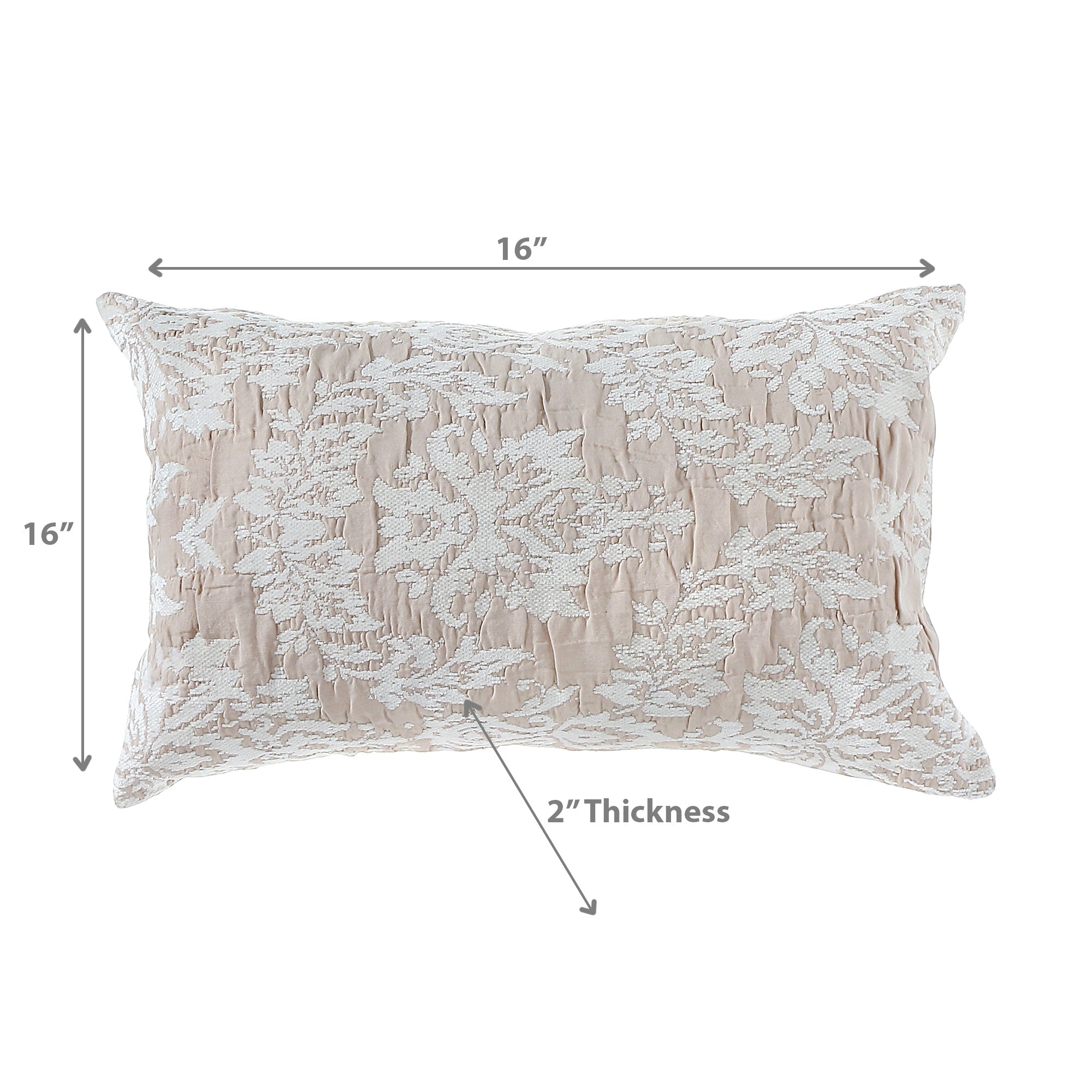 Cotton Linen Viscose Chenille Cushion Set Of 2, 16 X 26 Inch Decorative Throw Pillow