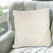 Cotton Linen Chenille Cushion Set Of 2, 22 X 22 Inch Decorative Throw Pillow