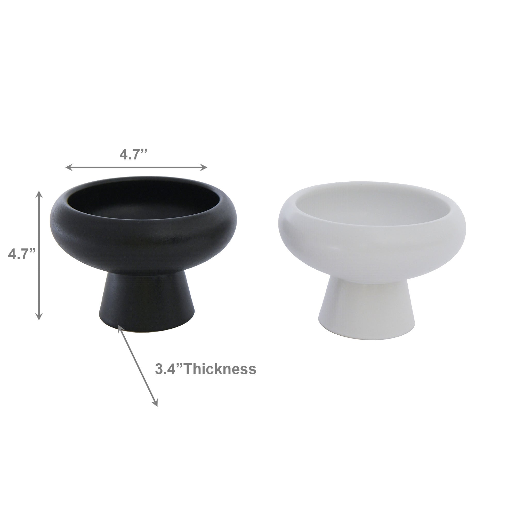 Assorted 4.5" Eros Ceramic Planters with Smooth Finish - Set of 2