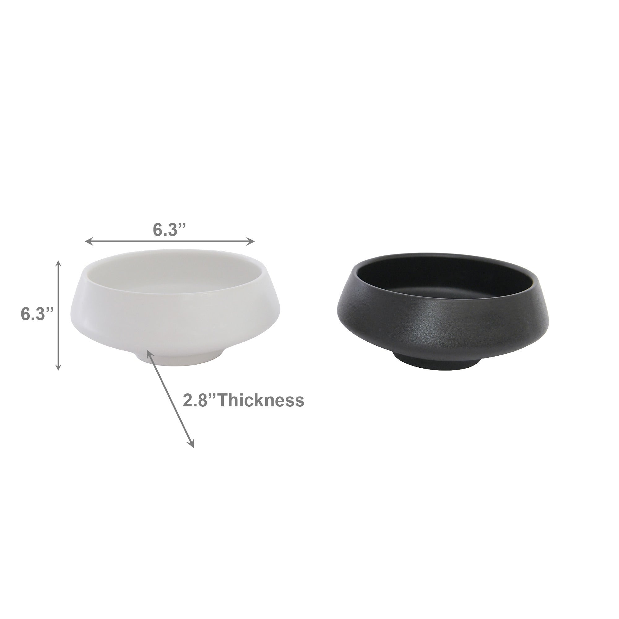 Assorted 6" Vesta Ceramic Planters with Modern Design - Set of 2