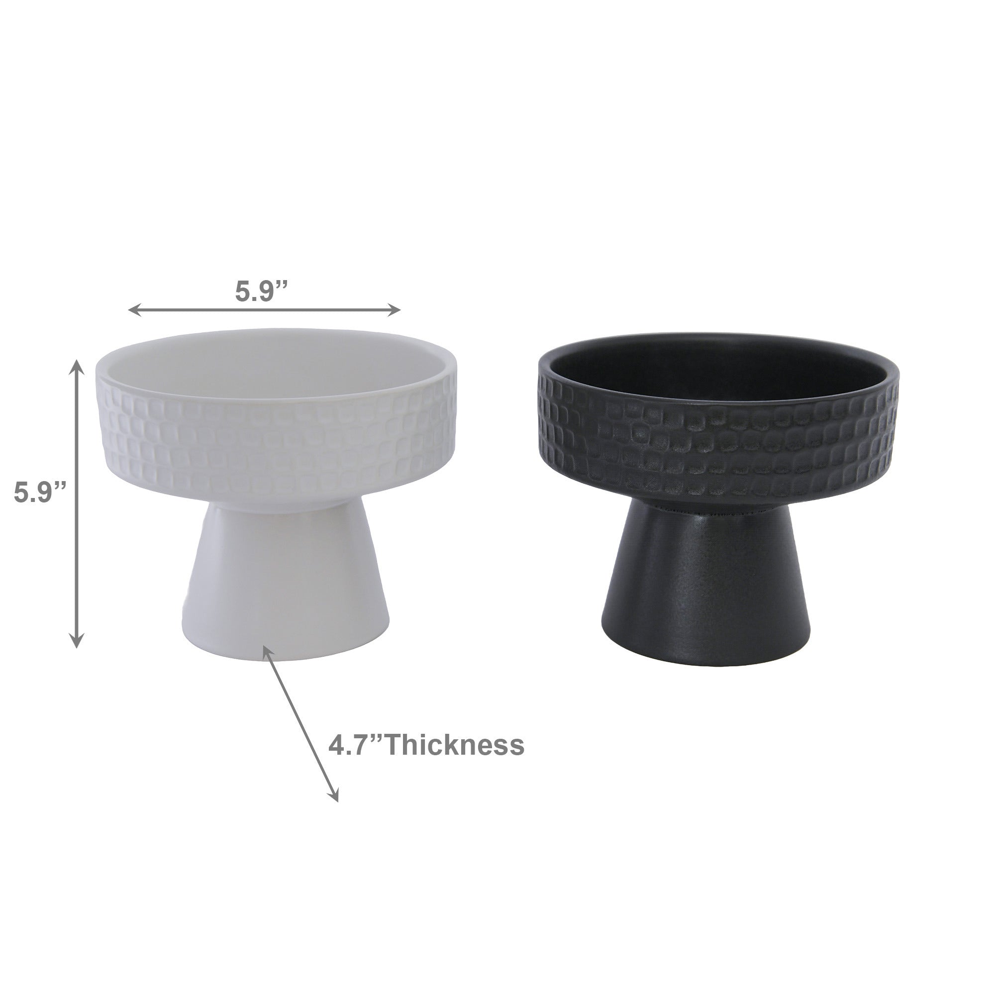 Assorted 5.9" Cleo Ceramic Planters with Contemporary Style - Set of 2
