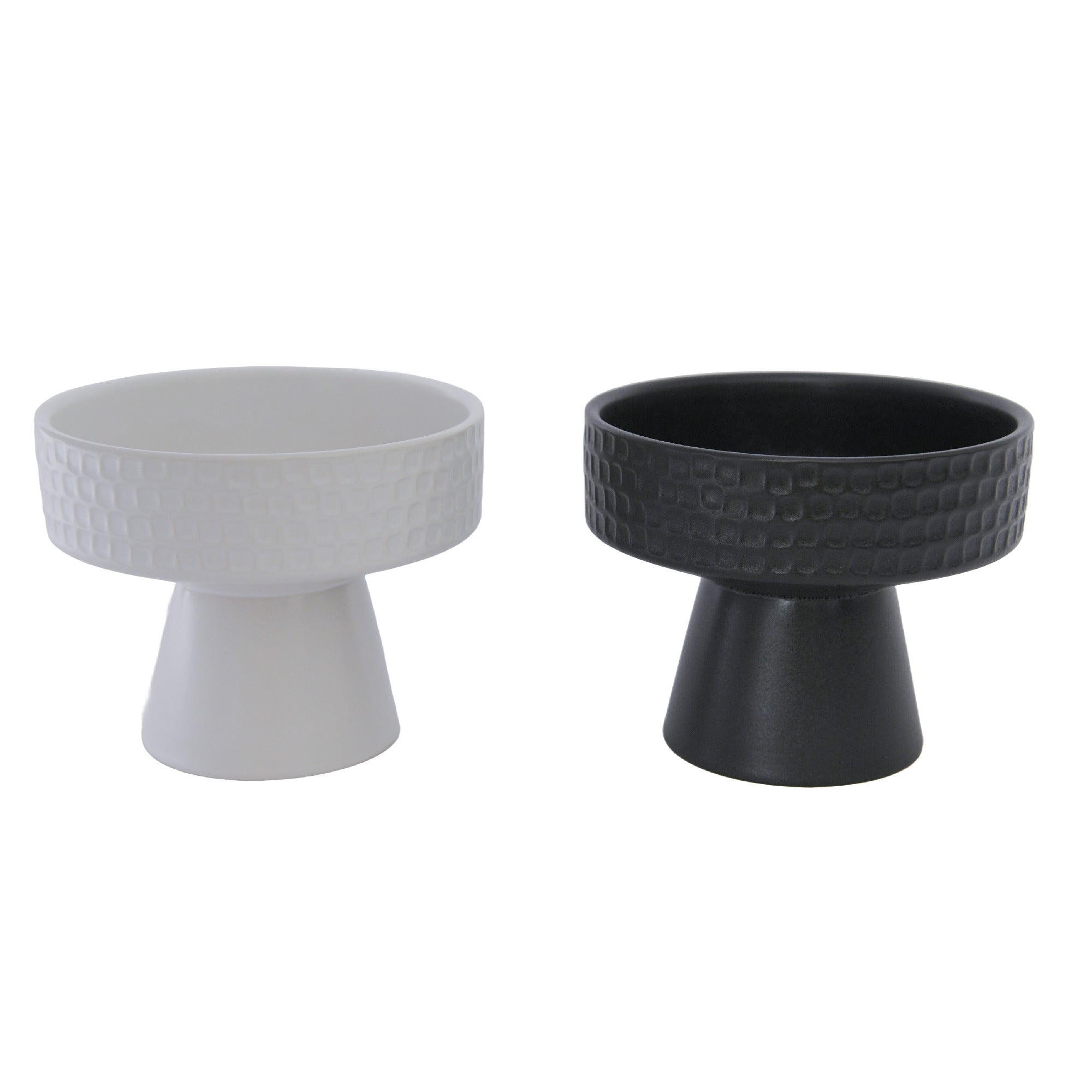 Assorted 5.9" Cleo Ceramic Planters with Contemporary Style - Set of 2