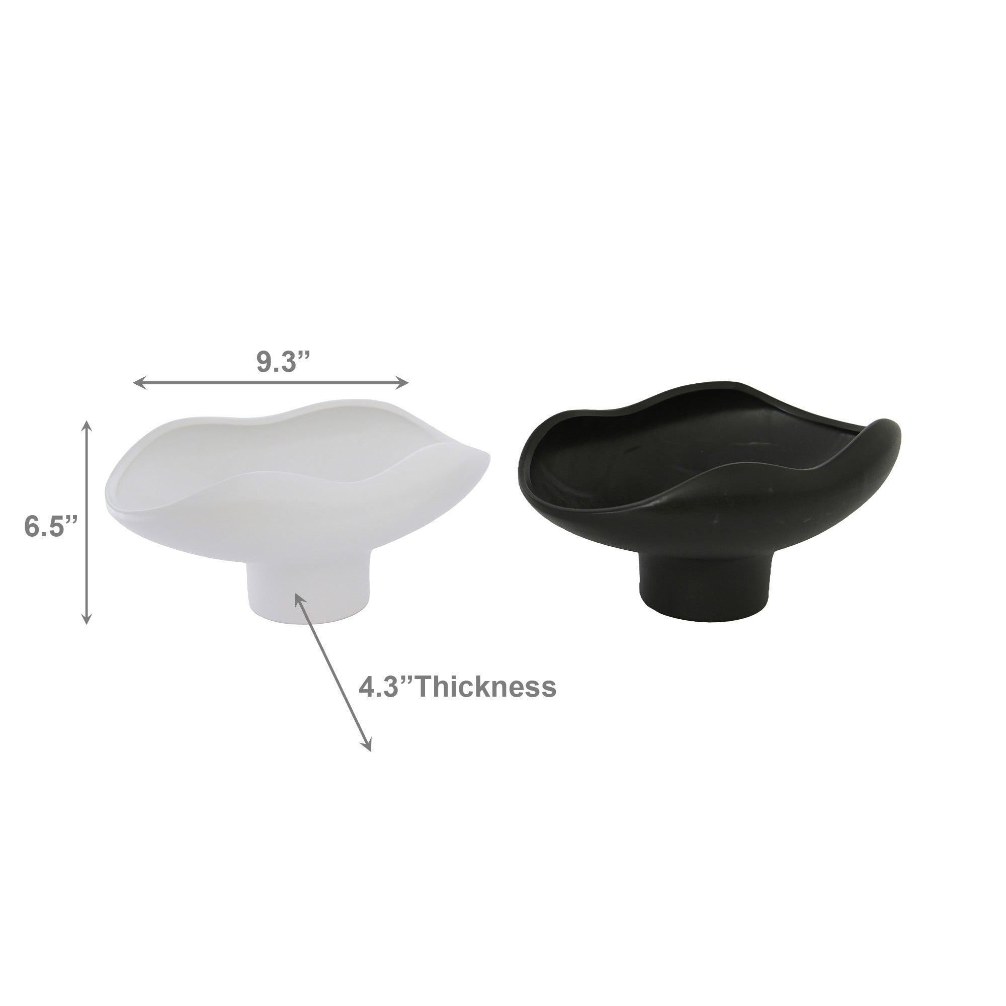Assorted 9" Bria Ceramic Planters with Elegant Form - Set of 2