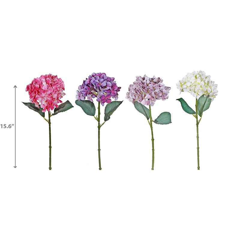 16" Hydrangea Spray Assorted - Set of 4