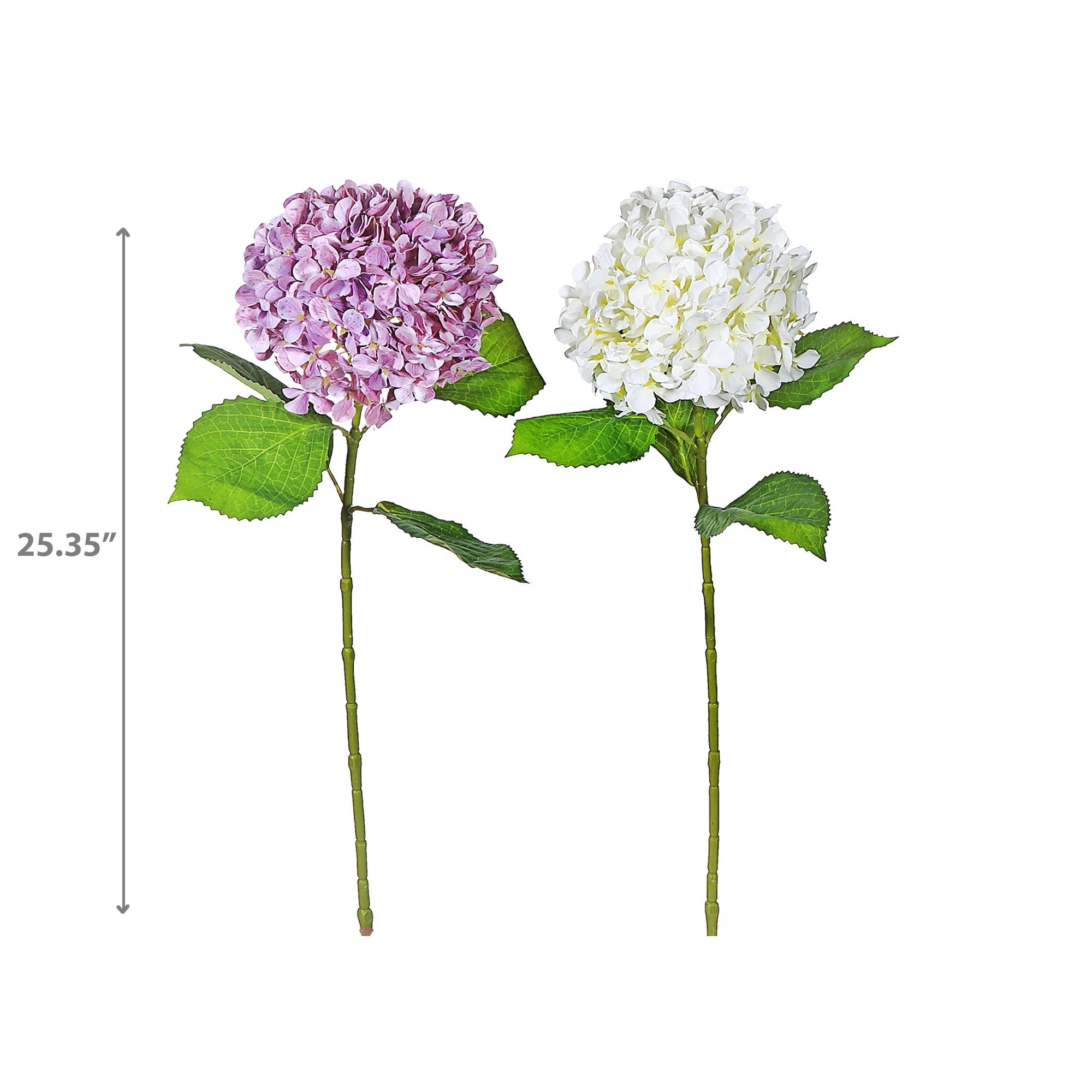 25" Hydrangea Spray Assorted Set Of 2, 25 Inch Hydrangea Spray Set Of 2, Artificial Flower Stem