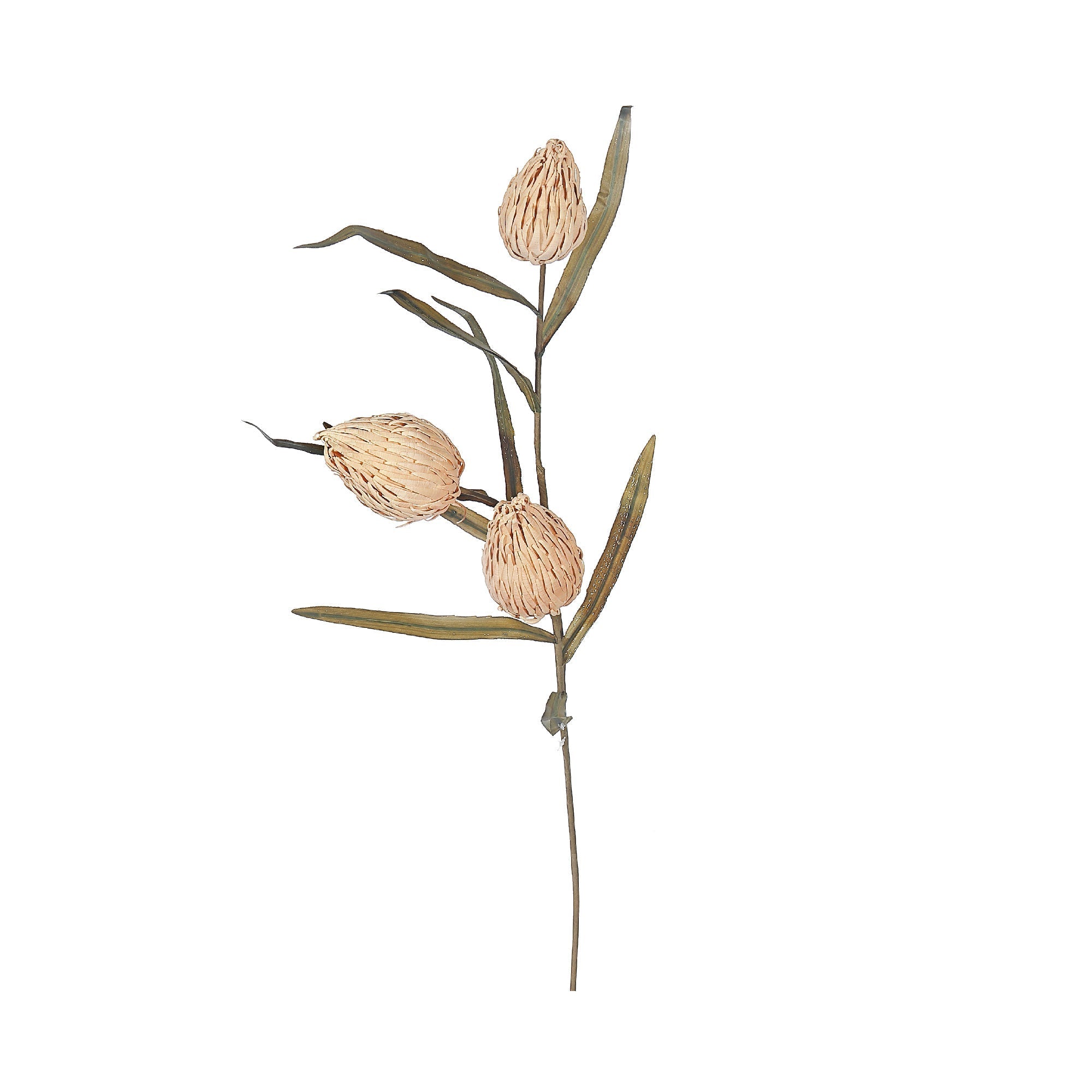 33" Protea Bud Spray Assorted Set Of 3, 33 Inch Protea Bud Spray Set Of 3, Artificial Floral Stem