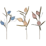 33" Protea Bud Spray Assorted Set Of 3, 33 Inch Protea Bud Spray Set Of 3, Artificial Floral Stem
