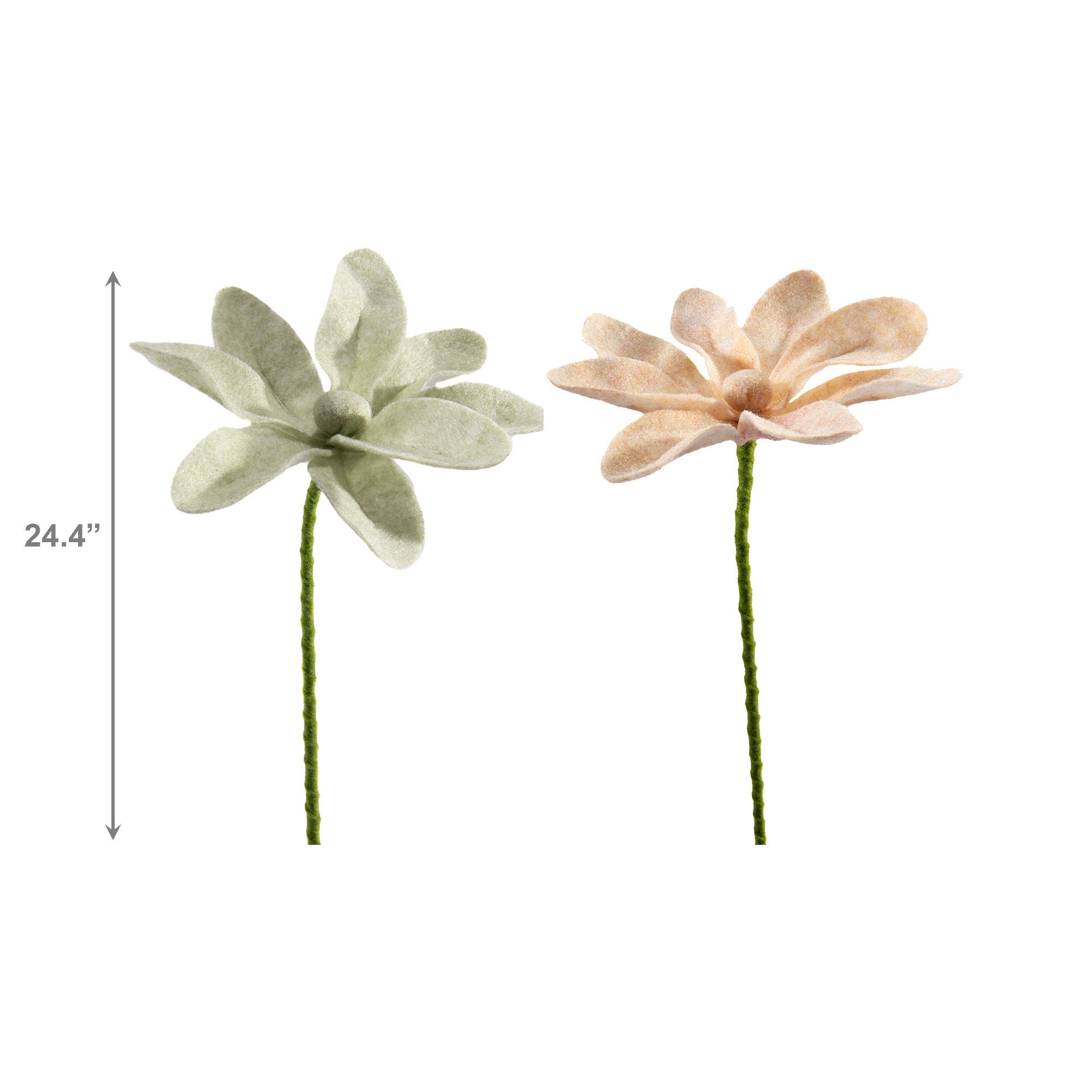 Assorted 24" Artificial Magnolia Floral Picks with Realistic Detail - Set of 2