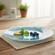 Glass Plate Featuring Unique Agate-Inspired Pattern - Set of 2