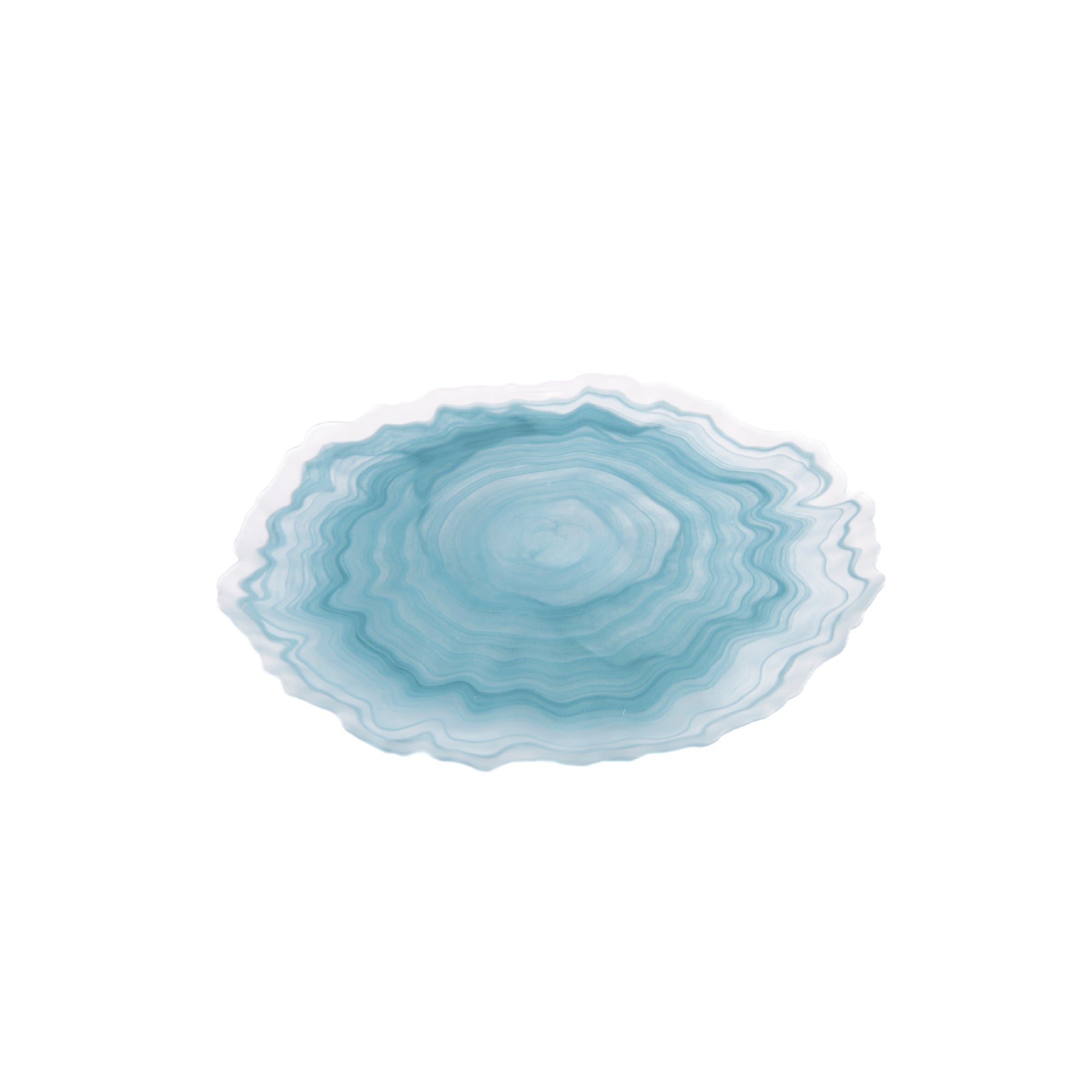 Glass Plate Featuring Unique Agate-Inspired Pattern - Set of 2