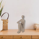 Decorative Female Knees Up Sitting Figurine