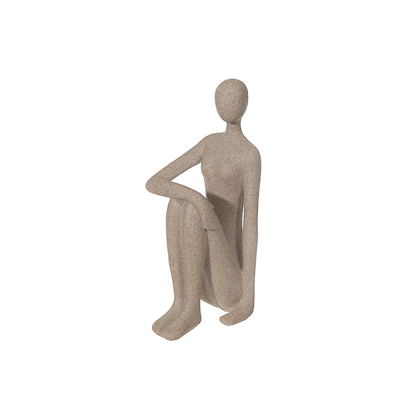 Decorative Female Knees Up Sitting Figurine