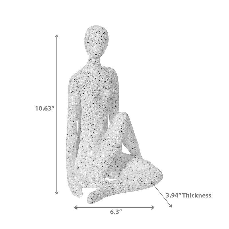 Decorative Female Sitting Cross Legged Figurine