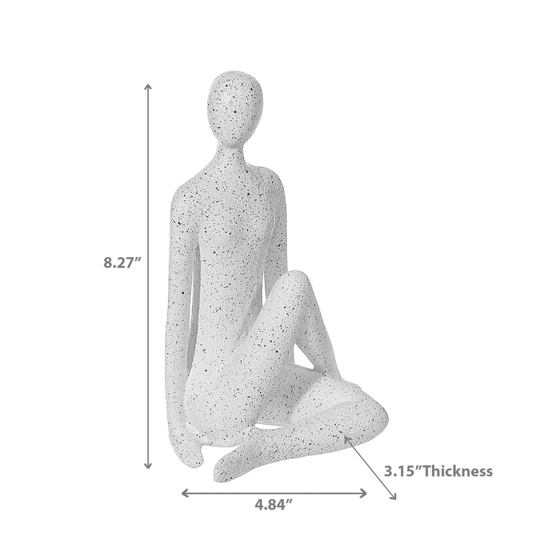 Decorative Female Sitting Cross Legged Figurine