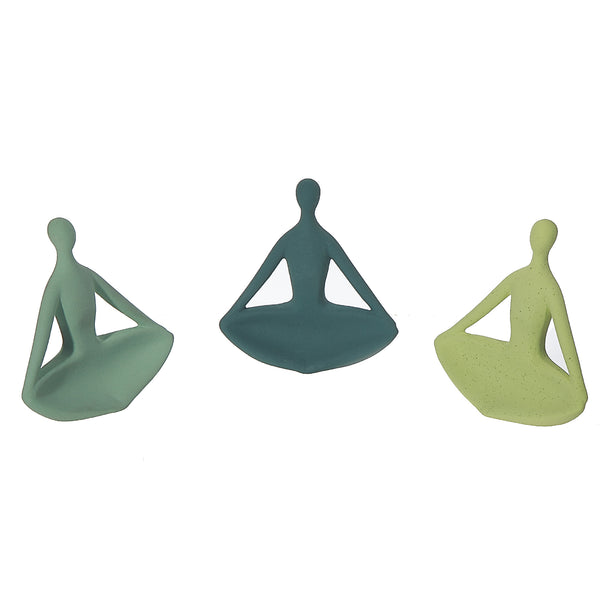 Decorativerative Easy Pose Yoga Figurine Assorted - Set of 3