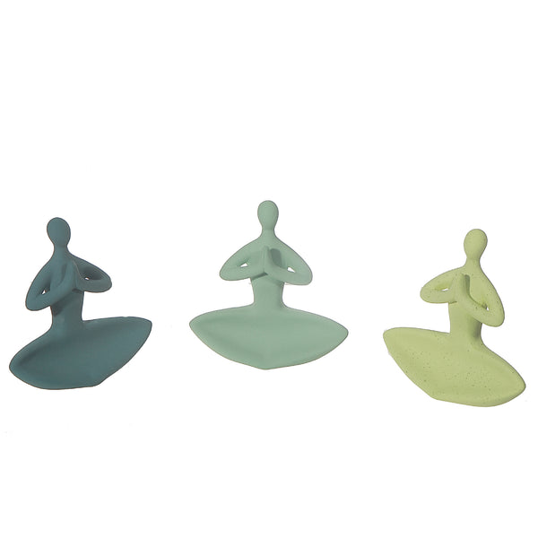 Decorativerative Namaste Pose Yoga Figurine Assorted - Set of 3