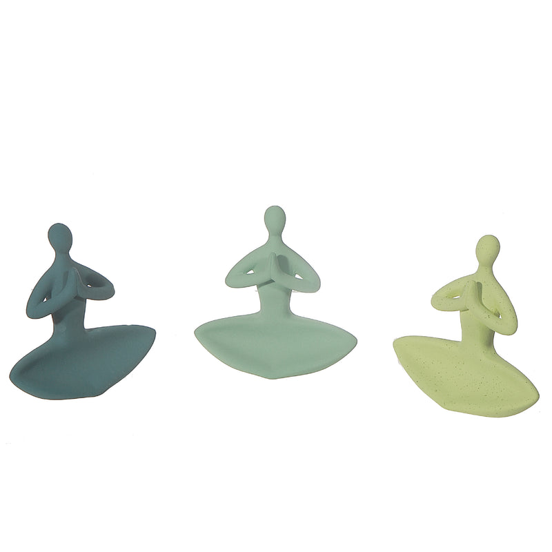 Decorativerative Namaste Pose Yoga Figurine Assorted - Set of 3