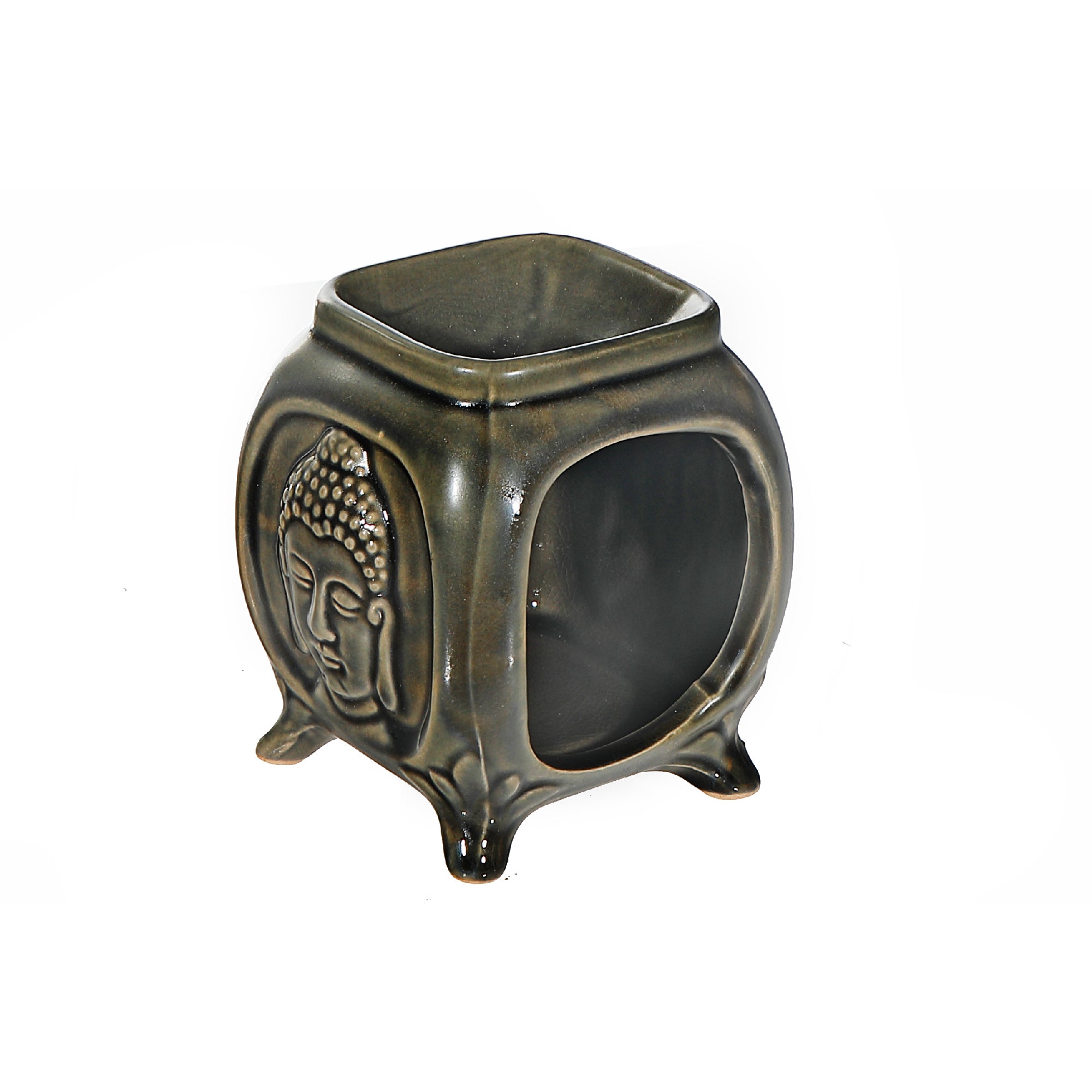Ceramic Oil Burner Buddha Face, Ceramic Buddha Face Oil Burner, Aromatherapy Candle Diffuser