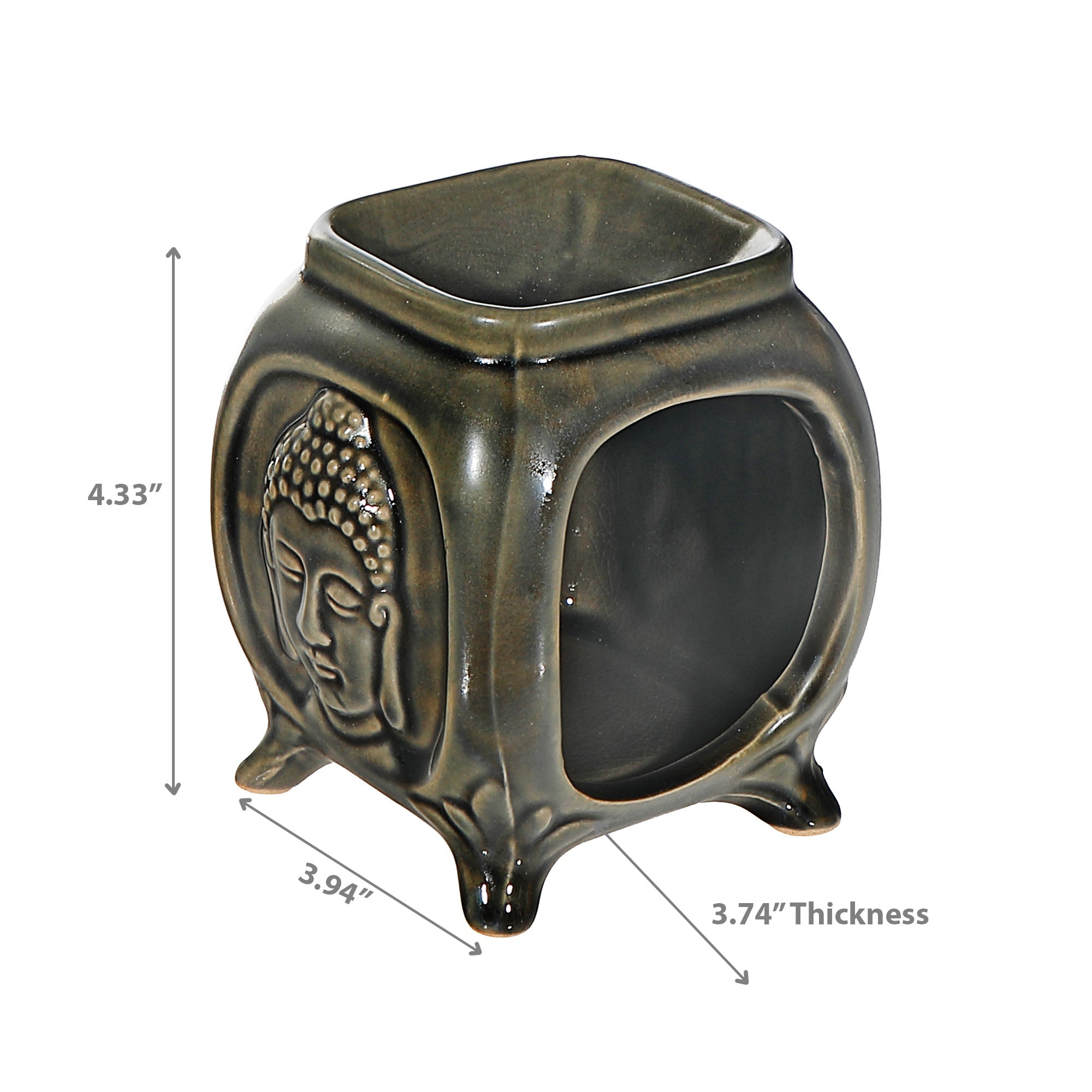 Ceramic Oil Burner Buddha Face, Ceramic Buddha Face Oil Burner, Aromatherapy Candle Diffuser