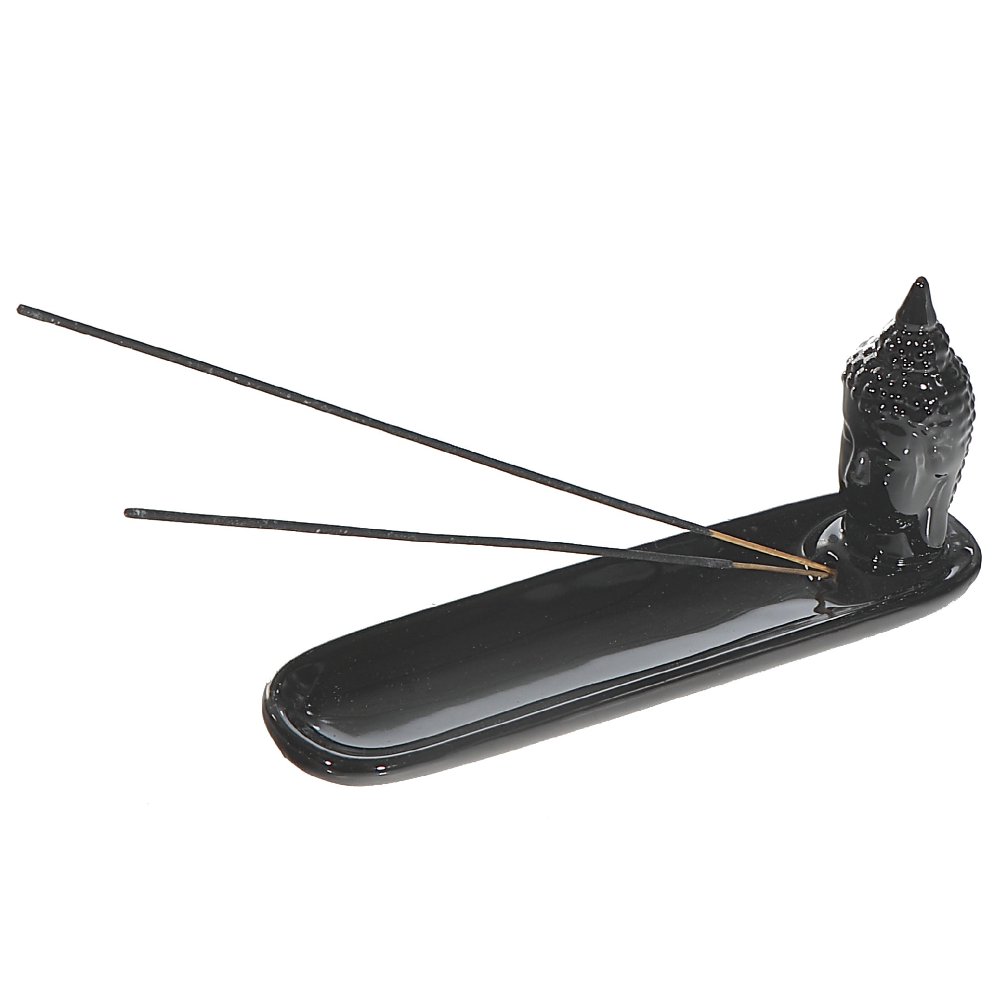 Ceramic Incense Holder Buddha Head, Zen Meditation Decor, Spiritual Home Accent